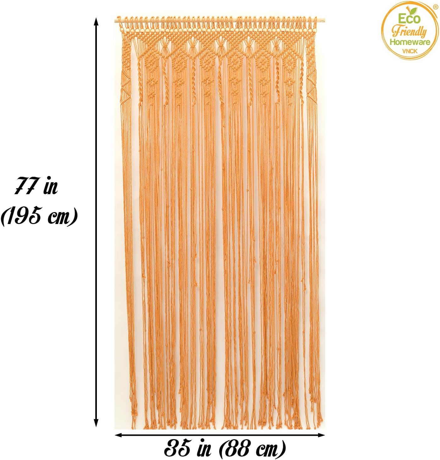 Macrame Curtains Boho, Beaded Curtains For Doorways, Macrame Wall Hanging, Bead Doorway Curtain, Boho Backdrop, Hanging Beads For Doorways, Beaded Doorway Curtain L77" X W35" (Gold)