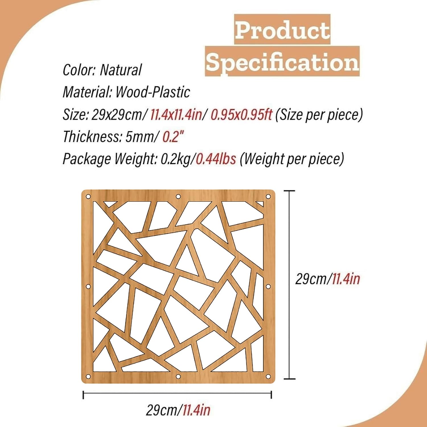 Hanging Room Divider Panel, Hanging Wall Divider Room Partition 28 Pieces Wood-Plastic Panel Screen Home Office Decoration(Natural)