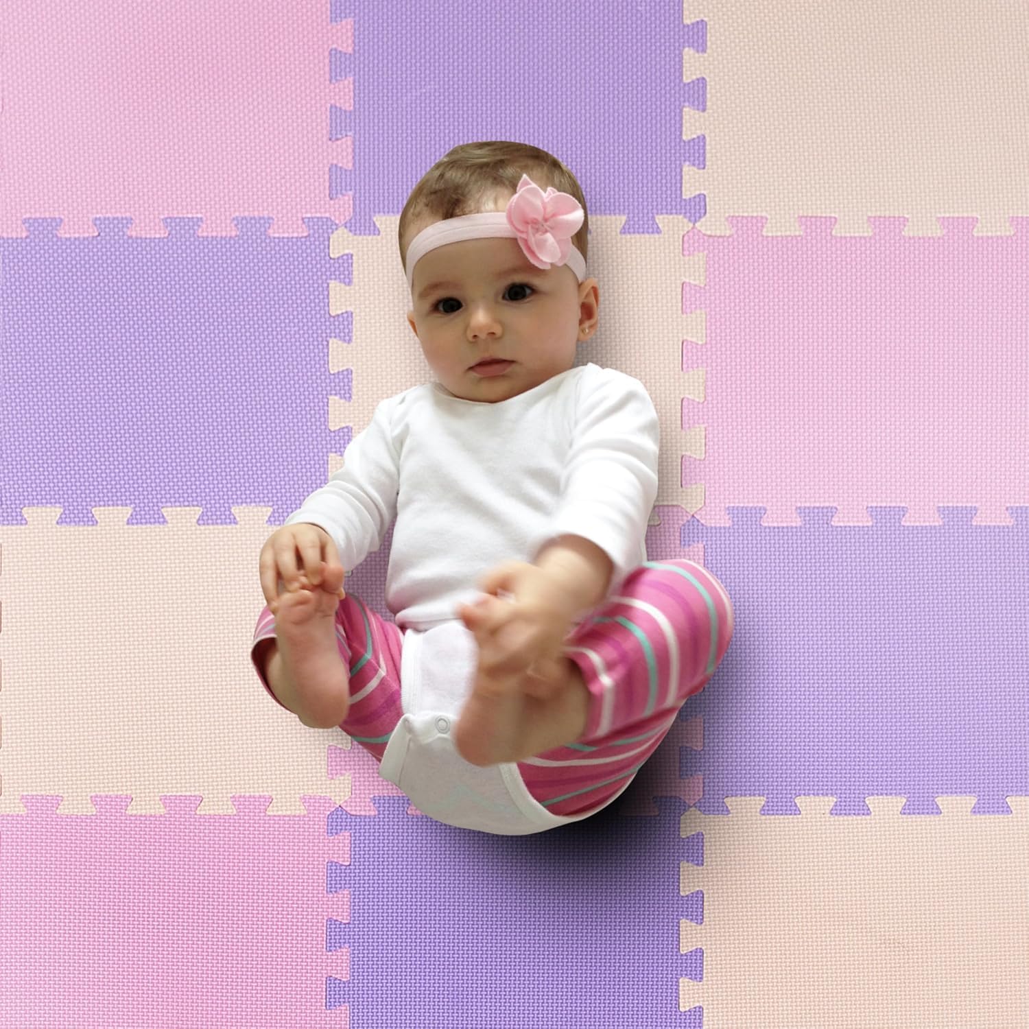 MioTetto Baby Play Mat, Soft Foam Floor Tiles for Kids. Adjustable Interlocking Foam Tiles, Fits with 74x74 Playpen Baby mat for Crawling & Development, Safe & Non-Toxic Playmat for Babies 6-12 Months