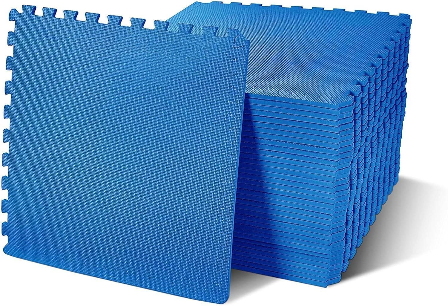 Fitvids Puzzle Exercise Gym Flooring Mat, 3/4" Thick High-Density EVA Interlocking Tiles, Workout Mat for Home Gym, Fitness Equipment, MMA, Gymnastics, 24-Piece Shock-Absorbing Exercise Mat (96 Sq Ft)